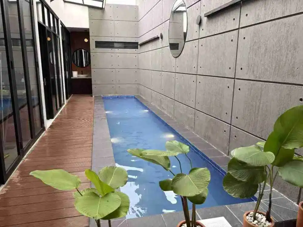 Rumah Villa Aesthetic Ada Swimming Pool di Lembang LT 165 harga 3,5 Milyar