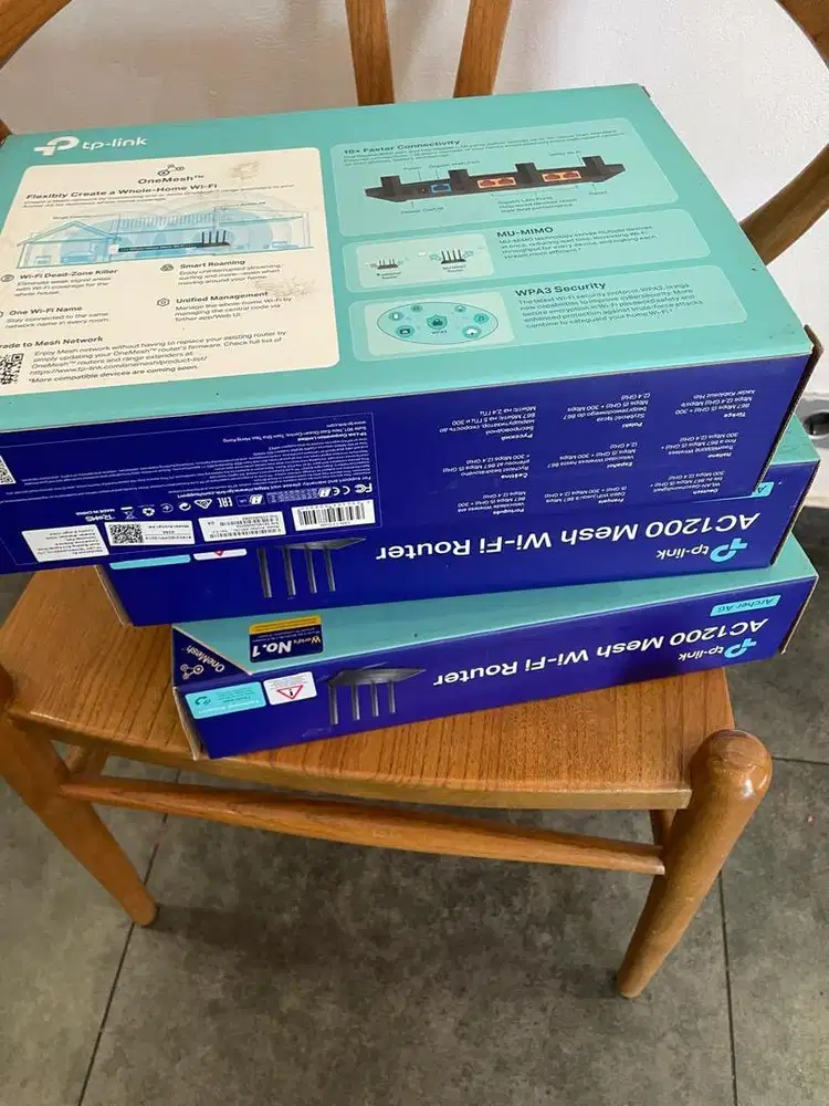 Jual Second 3 unit router Wi-Fi mesh TP-Link Archer A6 AC1200