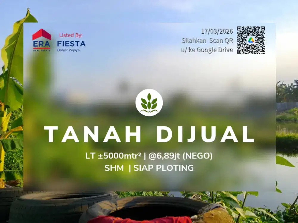 DIJUAL TANAH INDUSTRI ±5000m² NEGLASARI TANGERANG DEKAT BANDARA SOETTA – AKSES FUSO, SHM | Tanah Cocok Untuk Pool, Harga termasuk urug / Perataan tana