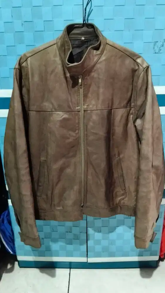 Jaket kulit asli import