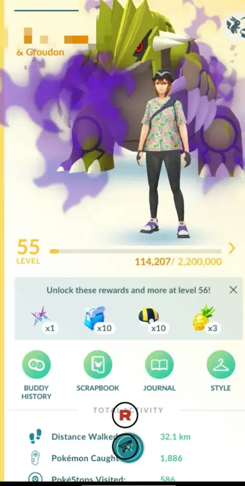 Akun Pokemon Go Instinct Lv. 55 (Jual Cepat!)