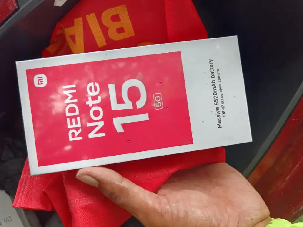 Redmi note 15 5g ram 8/256 baru segel dus