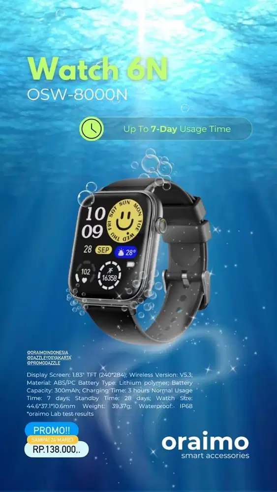 Smartwatch Oraimo Watch 6N OSW-8000N