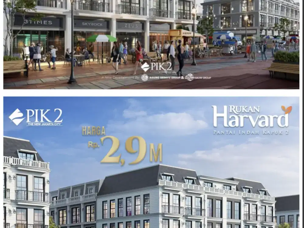 Disewakan Ruko Gandeng Harvard PIK2