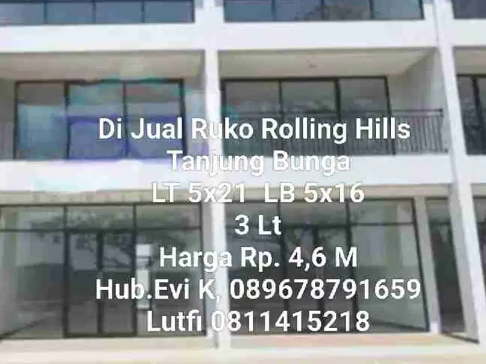 Dijual Ruko 3 lt di Rolling Hills Tanjung Bunga Makassar