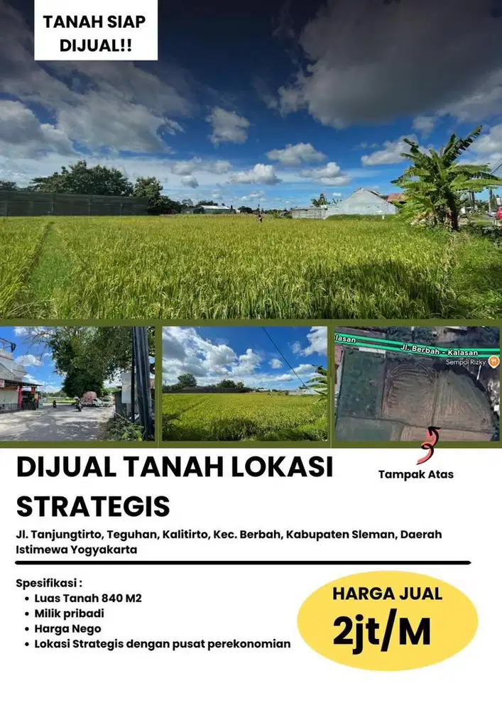 NEGO TANAH DIJUAL CEPAT LOK. Strategis!