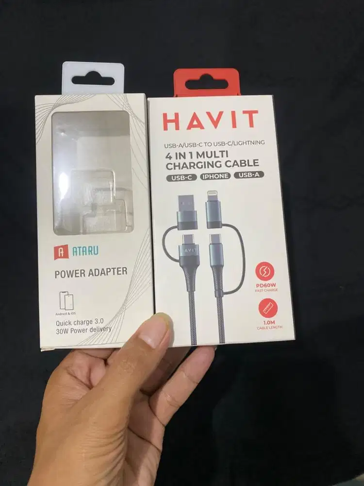 Jual charger hp dan kabel satu oaket