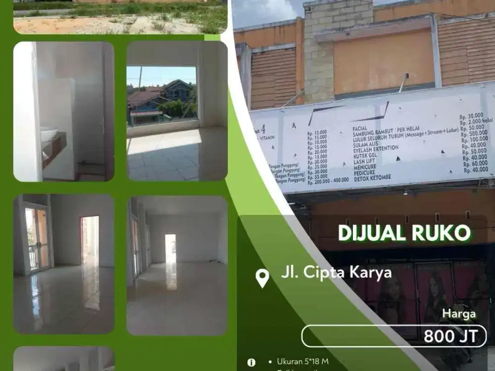 Dijual Ruko Daerah Cipta Karya Pekanbaru Kota Siap Usaha!