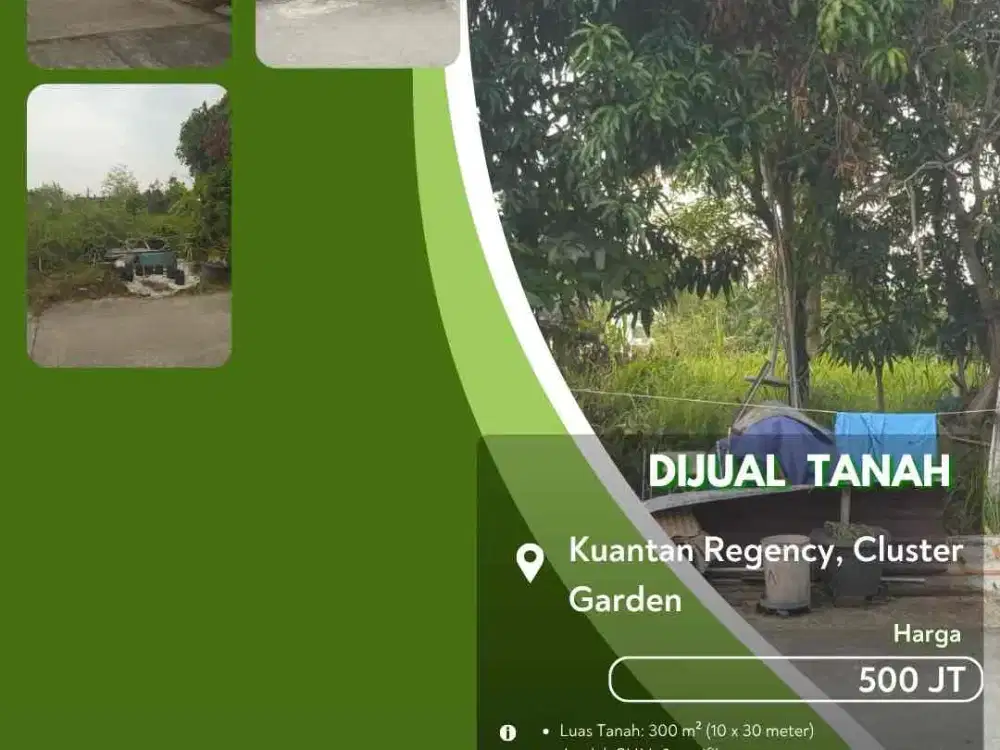 Dijual Tanah Kuantan Regency Pekanbaru Kota Siap Bangun!