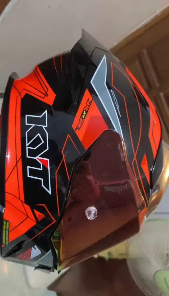 JUAL HELM KYT R2R [ XL ] | RED BLACK GREY GLOSSY + VISOR ORIGINAL