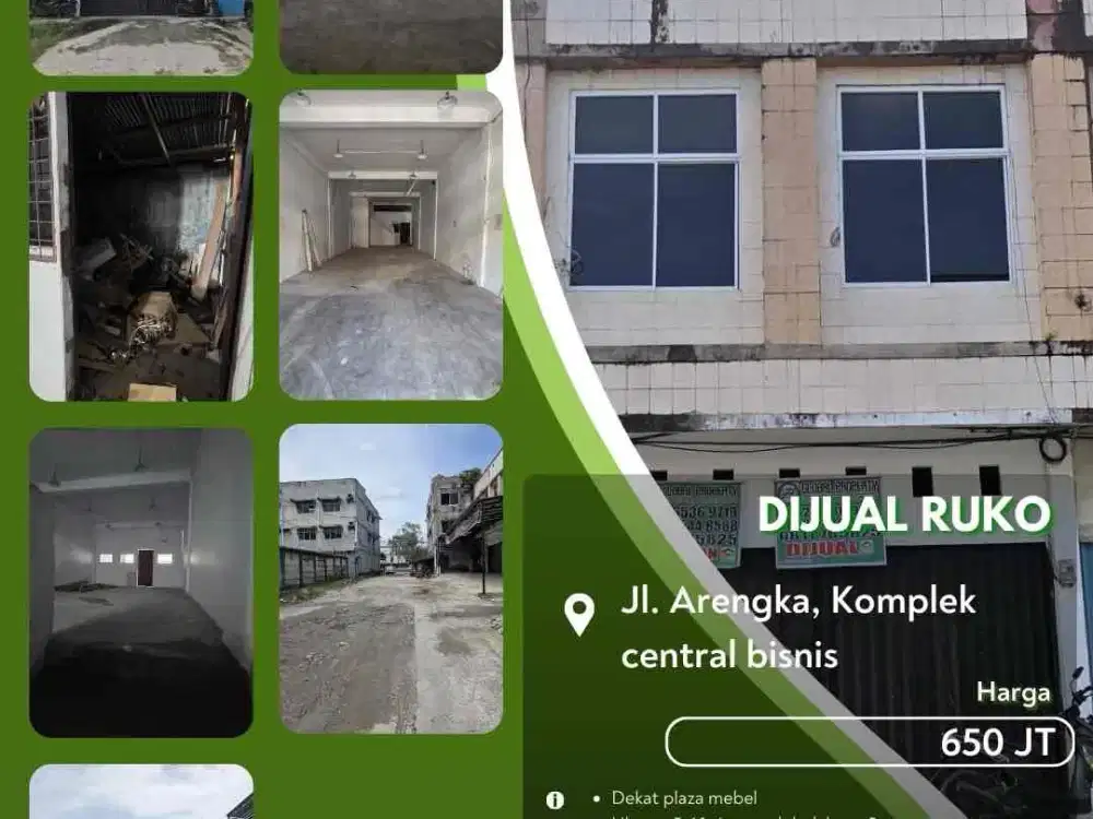 Dijual Ruko Komplek Central Bisnis Pekanbaru Kota Siap Usaha!