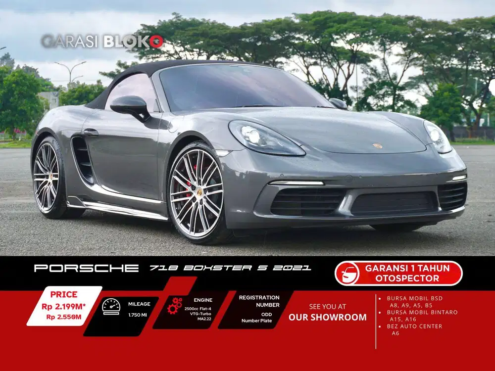 (Odo 1rb) Porsche 718 Boxster S Roadster 2021 / 2023