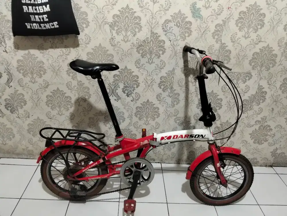 Sepeda lipat ukuran 16 untuk umur 5-8 tahun