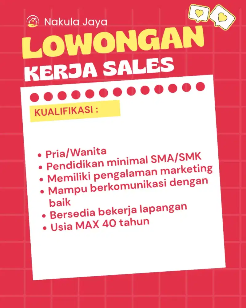 URGENT LOWONGAN SALES TISU DAN PLASTIK