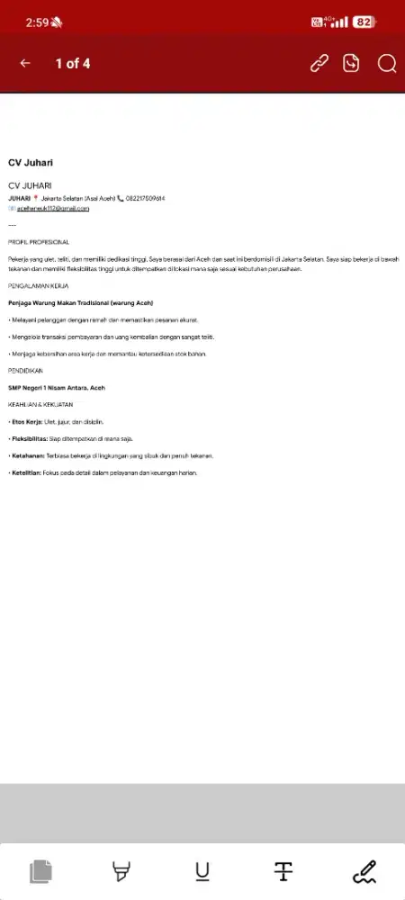 Info loker mas mbak apa saja siap kerja secepatnya