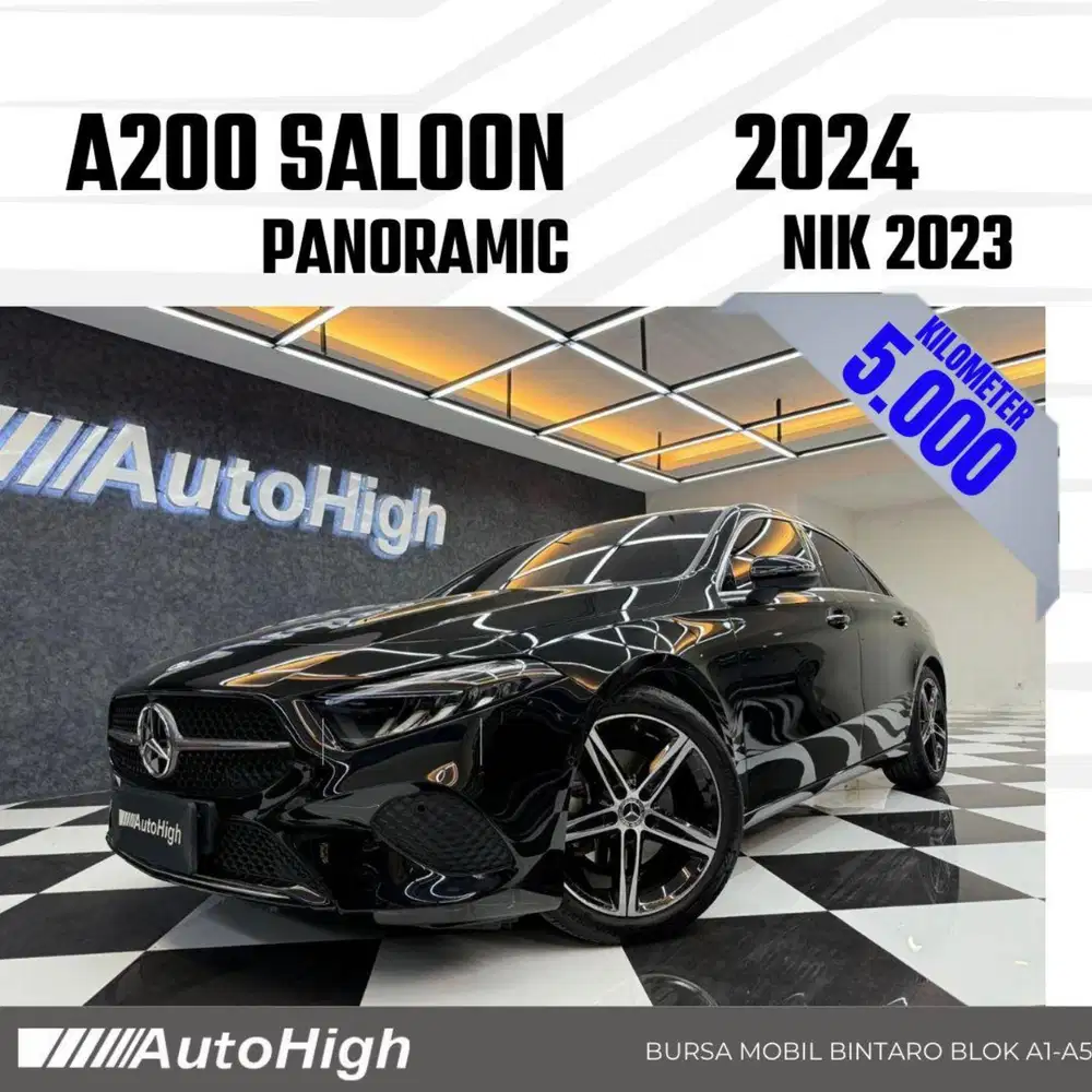 DP10% [Km5.000] A200 Sunroof Saloon 2023 Black Reg 2024 #AUTOHIGH