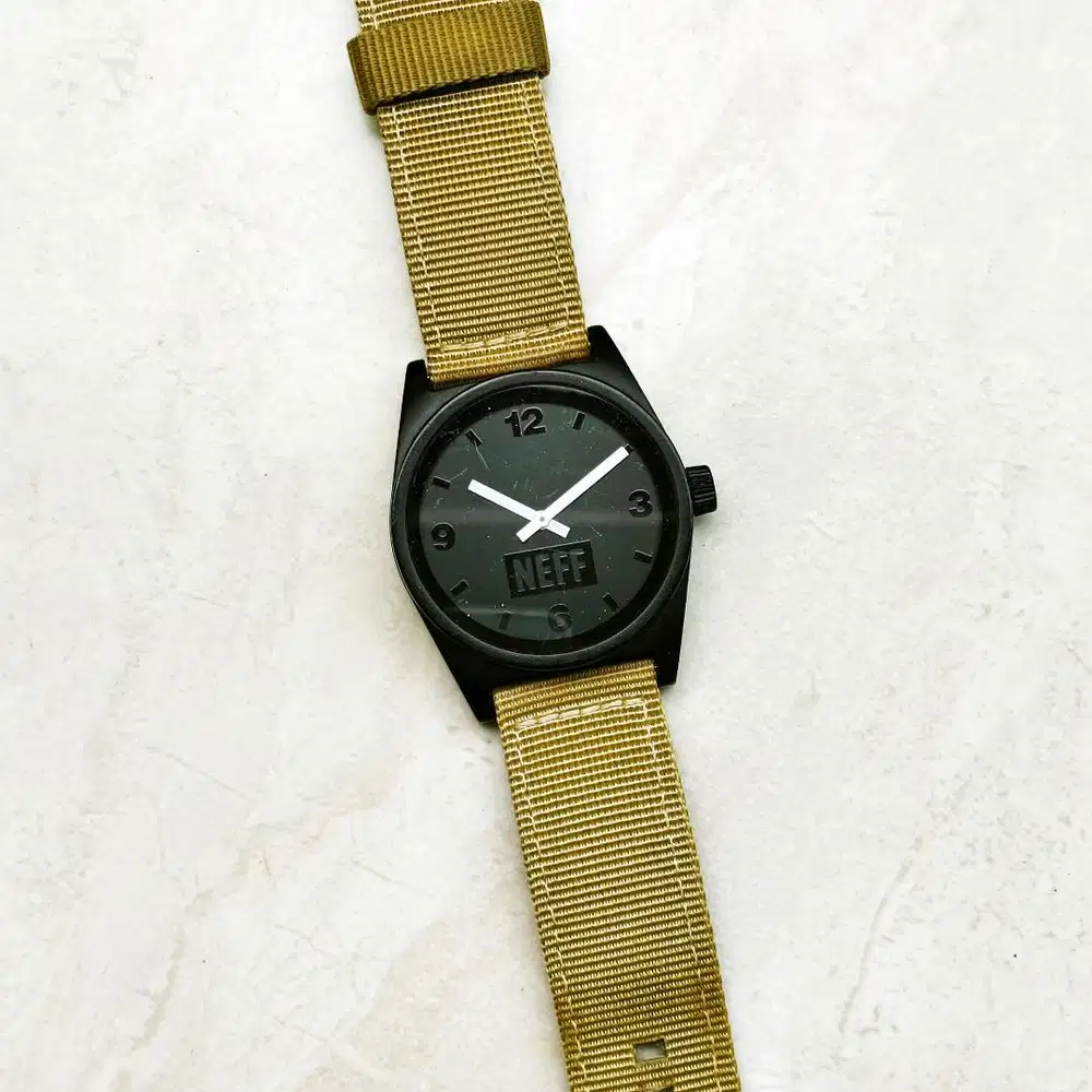 Jam Tangan NEFF Daily California Brand MInimalis Style Black Dial