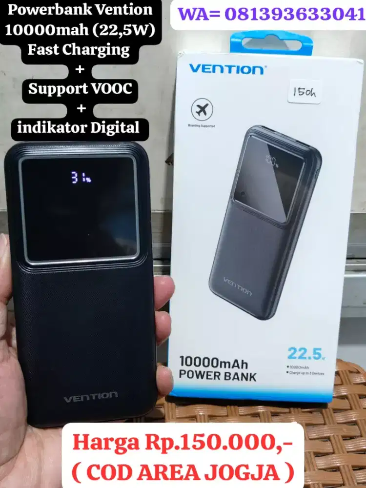 Powerbank Vention 10000mah 22,5watt ( BISA COD )