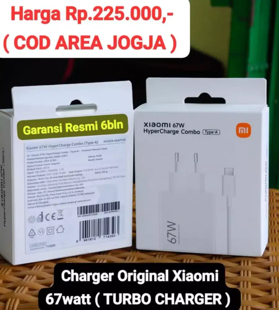 Charger Original Xiaomi 33watt ( GRATIS ONGKIR )