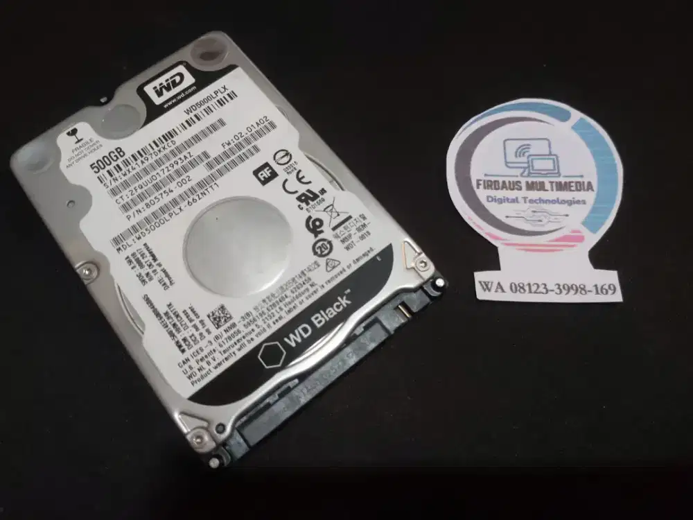 Harddisk WD Black 500GB internal 2.5 inc untuk Laptop Notebook CPU