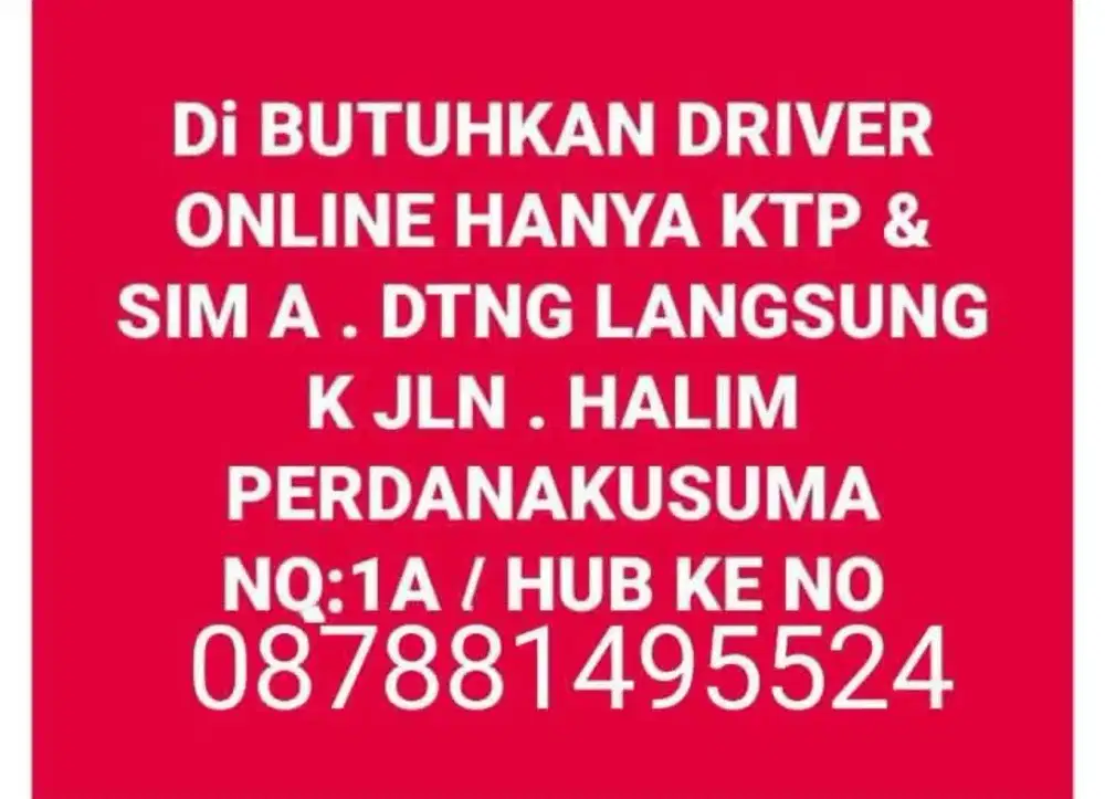 Loker driver  jakarta