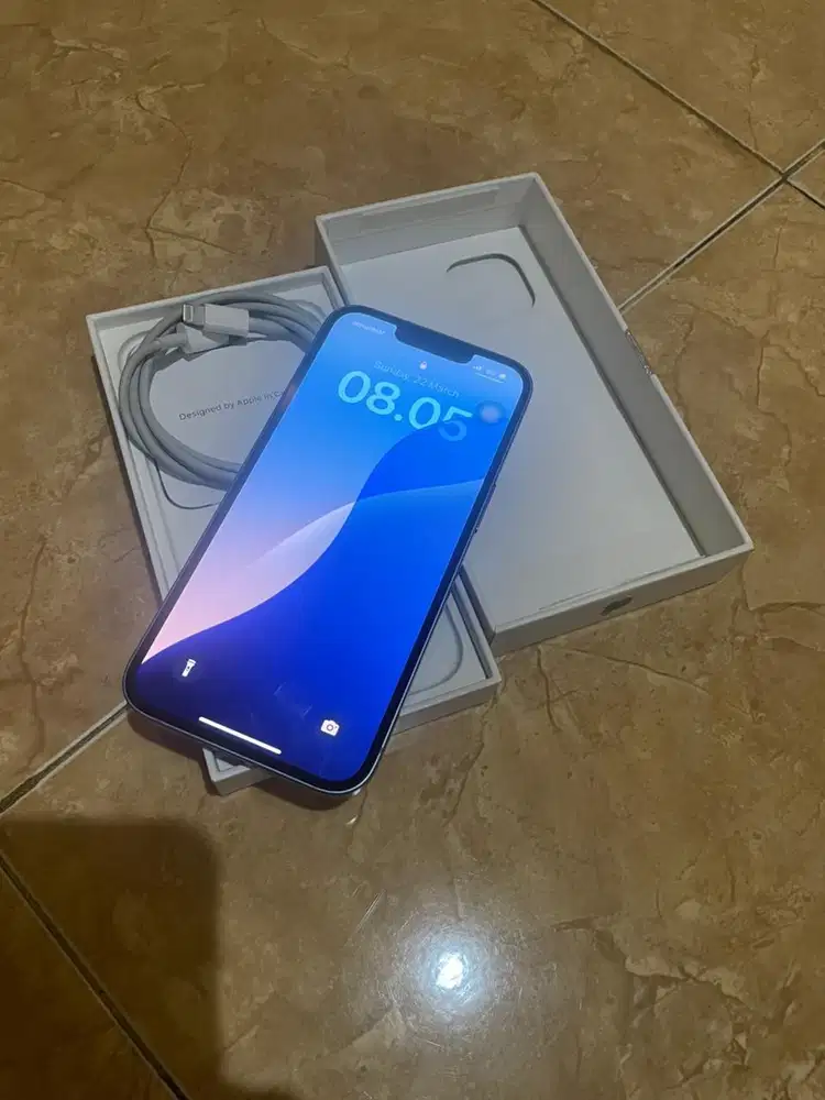 Jual Iphone 14 128 GB Ex Ibox Warna Biru Kondisi Mulus