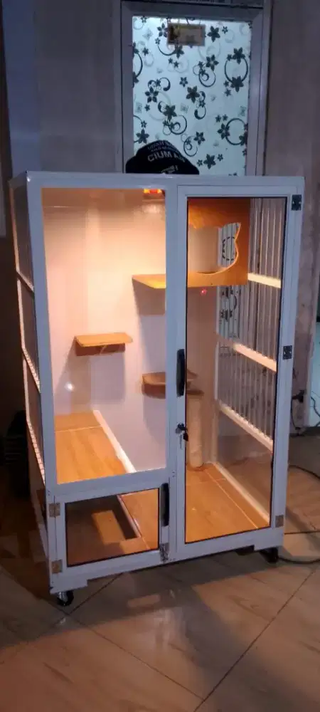 kandang kucing alumunium mewah