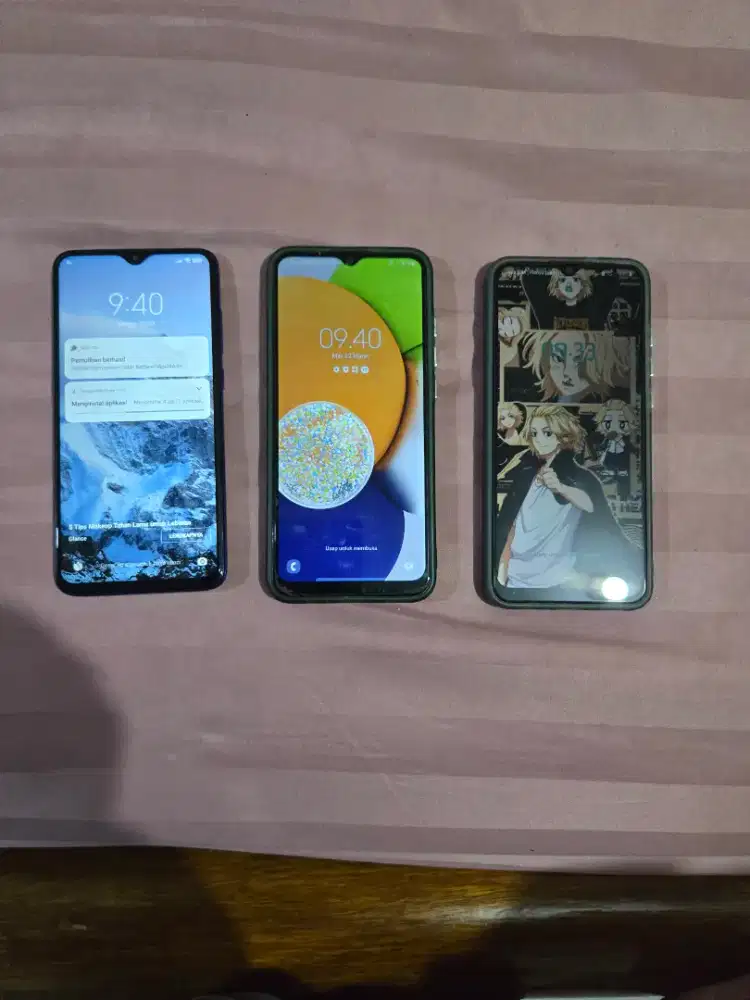 2 unit samsung A03 dan 1 unit xiaomi note 8 pro