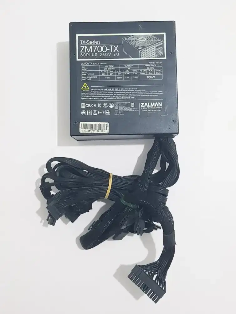 PSU ZALMAN TX-Series ZM700-TX 700 Watt 80 Plus 230V Normal Tested