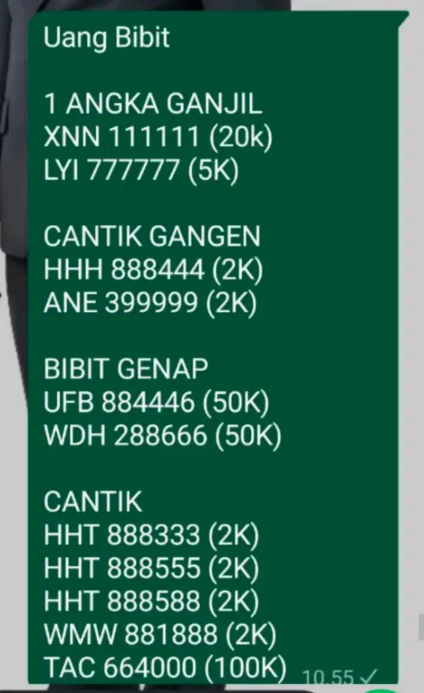 uang bibit berbagai pilihan