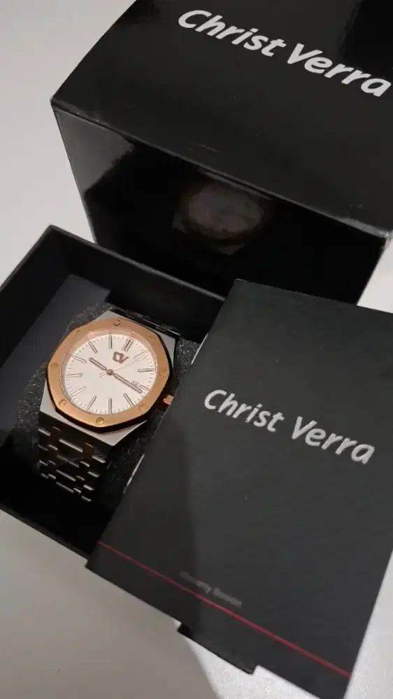 [BARU] Jam Tangan Christ Verra Men's Watches CV 10812G-14 WHT
