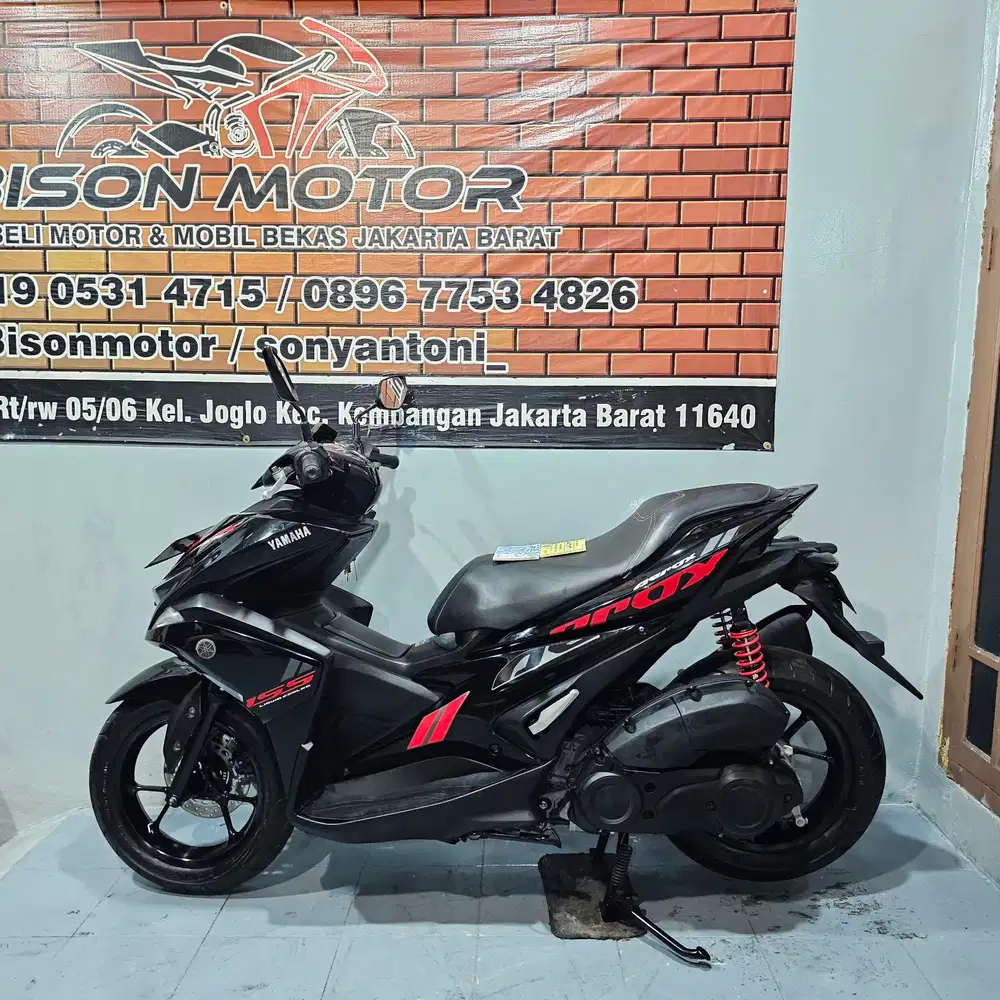 ISTIMEWA ! YAMAHA AEROX OLD 155 VVA TAHUN 2017 HITAM GLOSSY