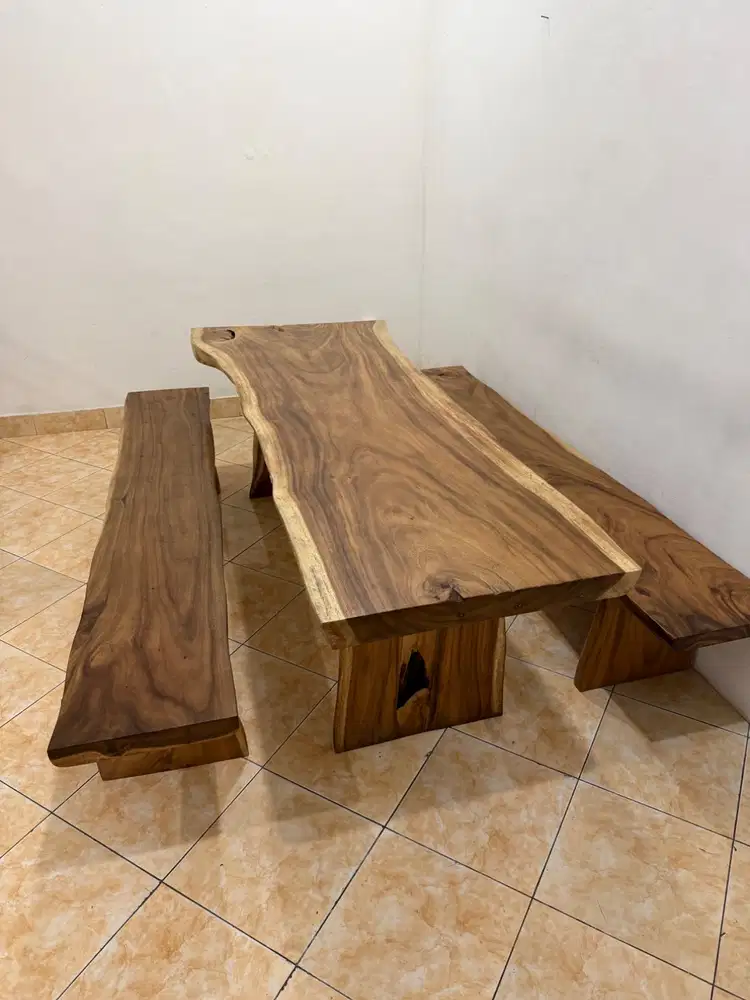 Solid Table and 2 benches