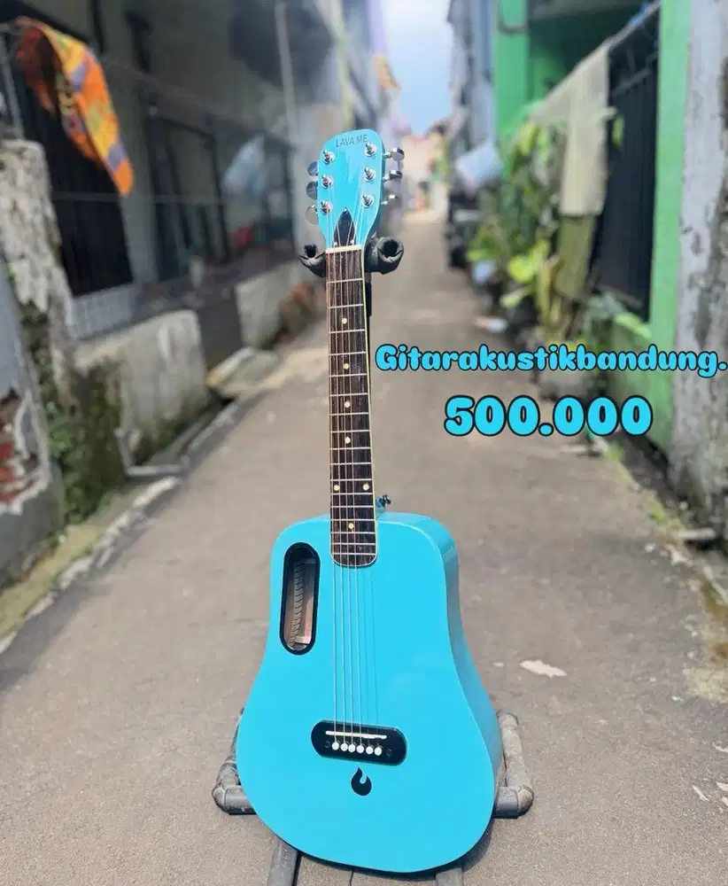 Gitar Akustik Ukuran 3/4 Siap Pakai Baru Bergaransi