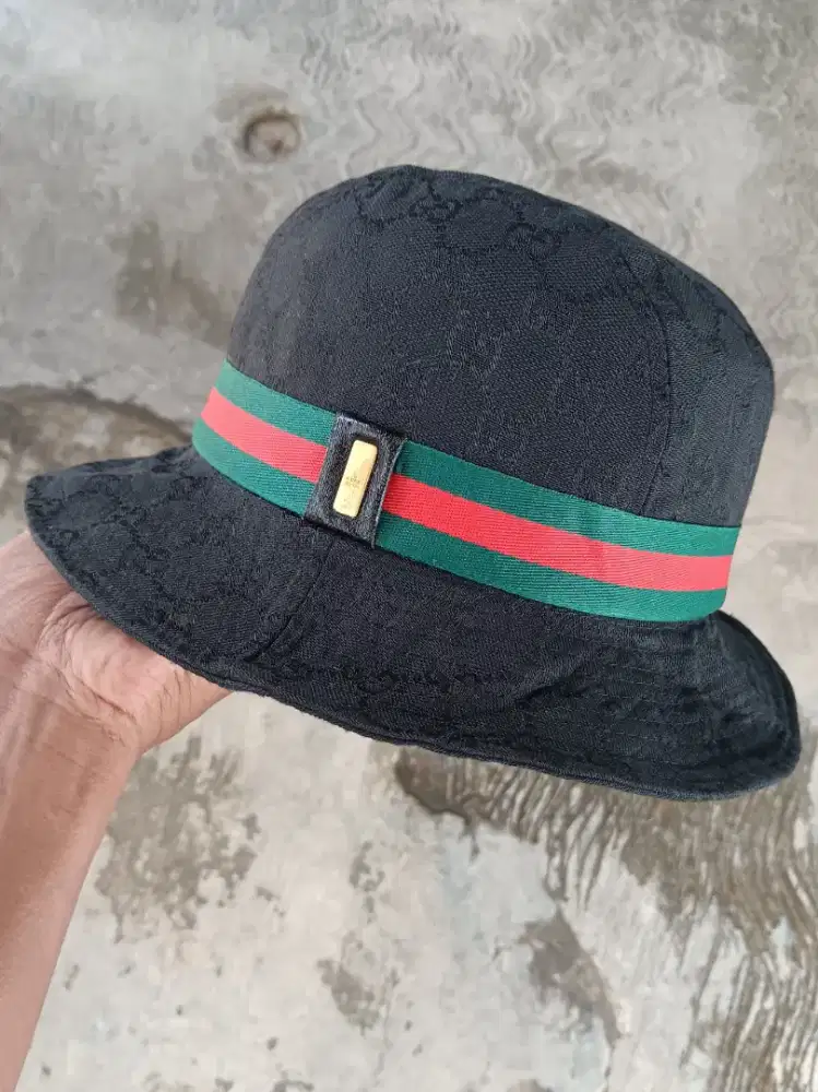Topi Bucket Hat Hats Gucci Authentic Original
