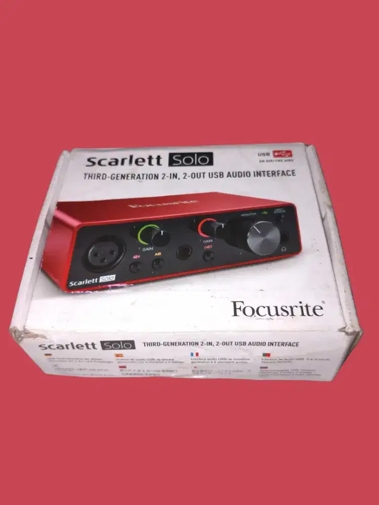 Soundcard Focusrite solo gen 3