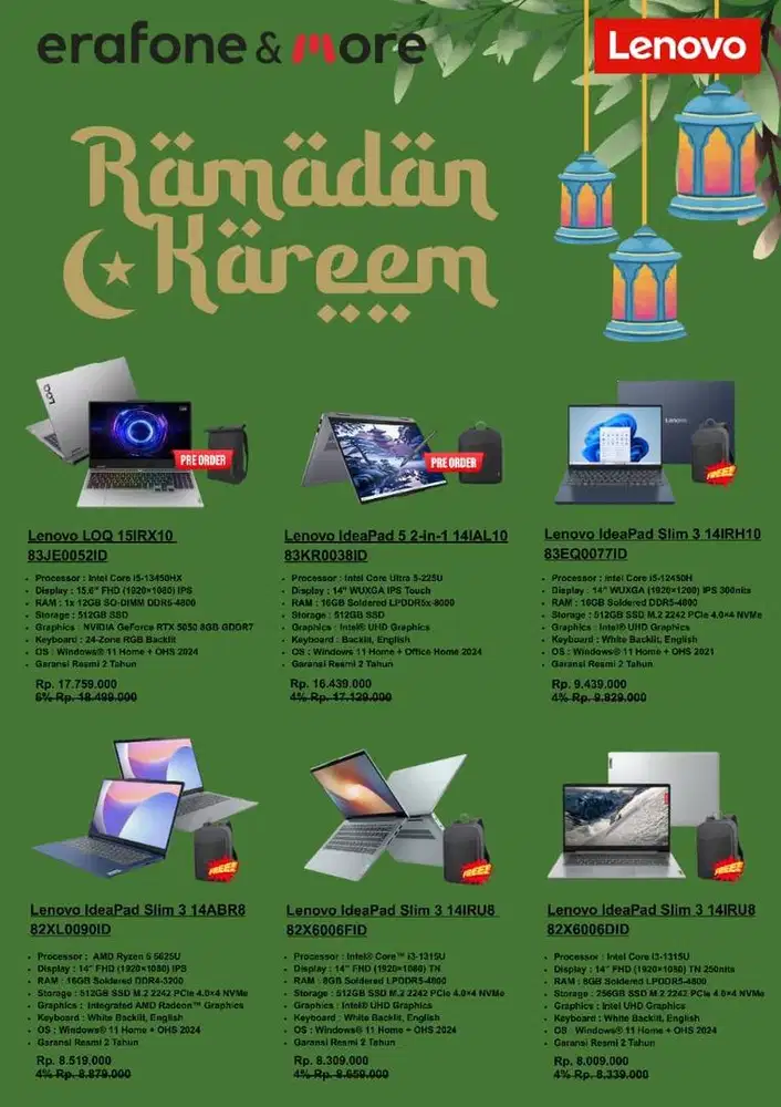 Laptop all brand surabaya