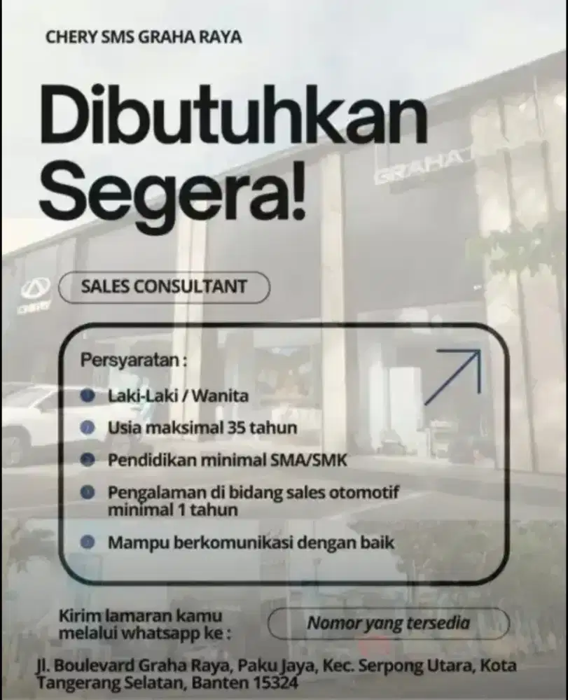 Lowongan Sales Consultant