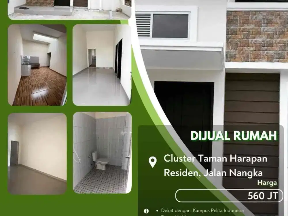 Dijual Rumah Cluster Taman Harapan Tengah Kota Pekanbaru Siap Huni!