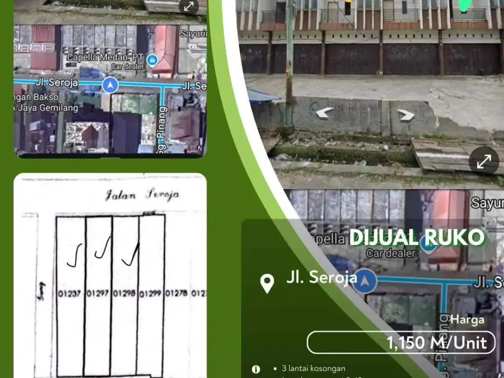 Dijual Ruko 3 Lantai Kosongan Pekanbaru Kota Siap Usaha!