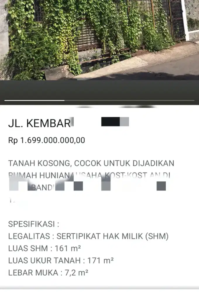 Ranah Kavling Di Komplek Kembar Sayap BKR, Stiwijaya