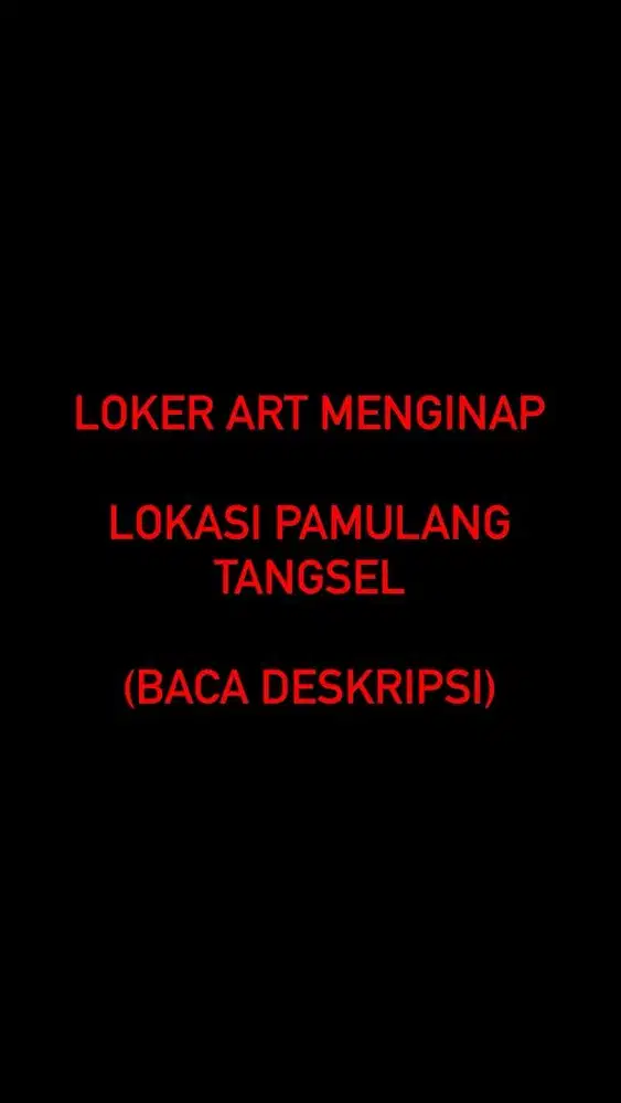 LOKER ART MENGINAP