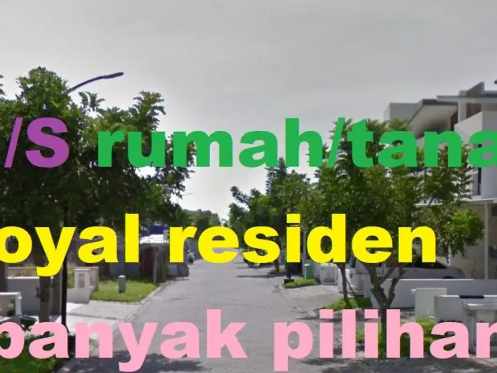dijual rumah royal residentaman luas siap pakai terawat