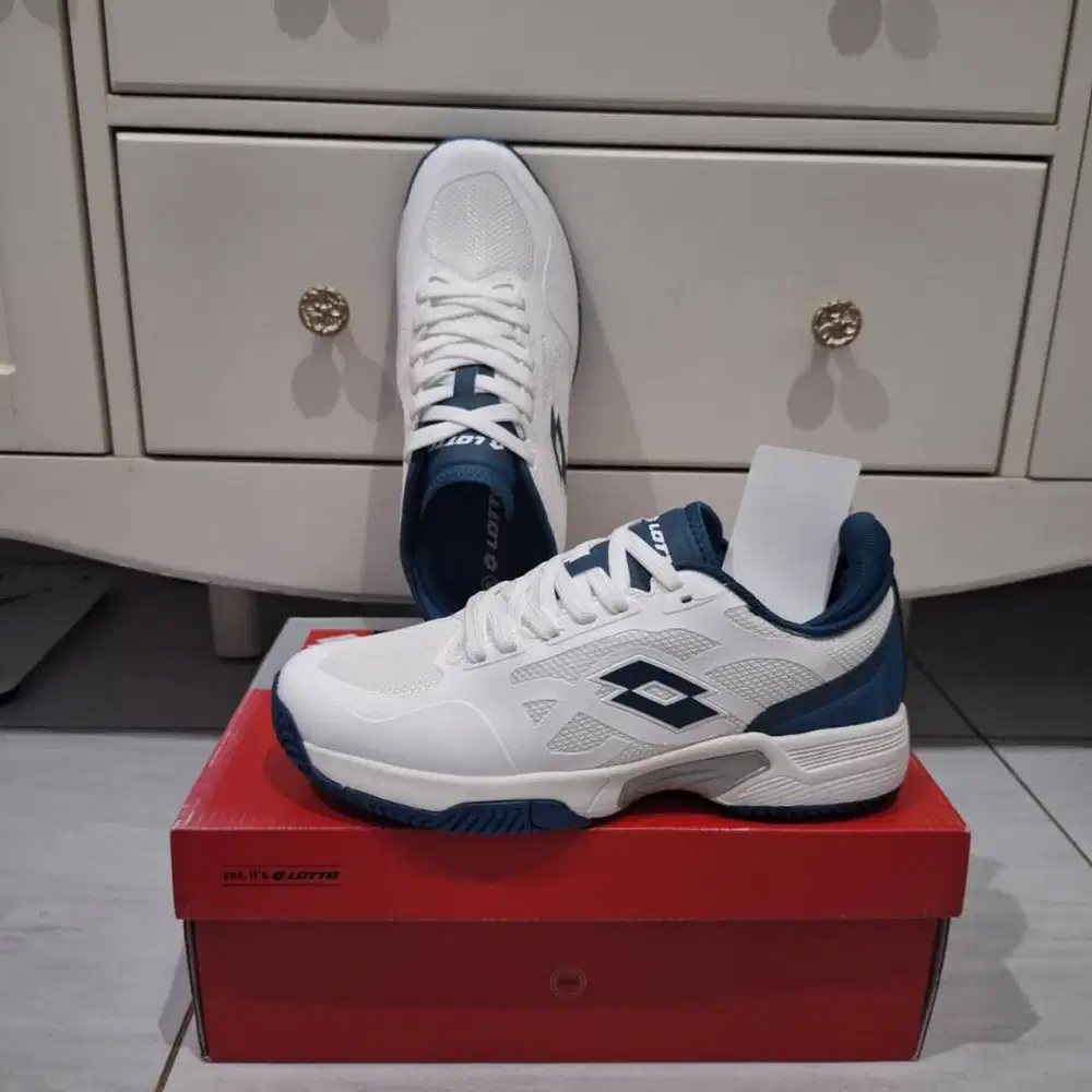 LOTTO size 40 - Sepatu LOT Etre Tennis (A/M) Original Putih