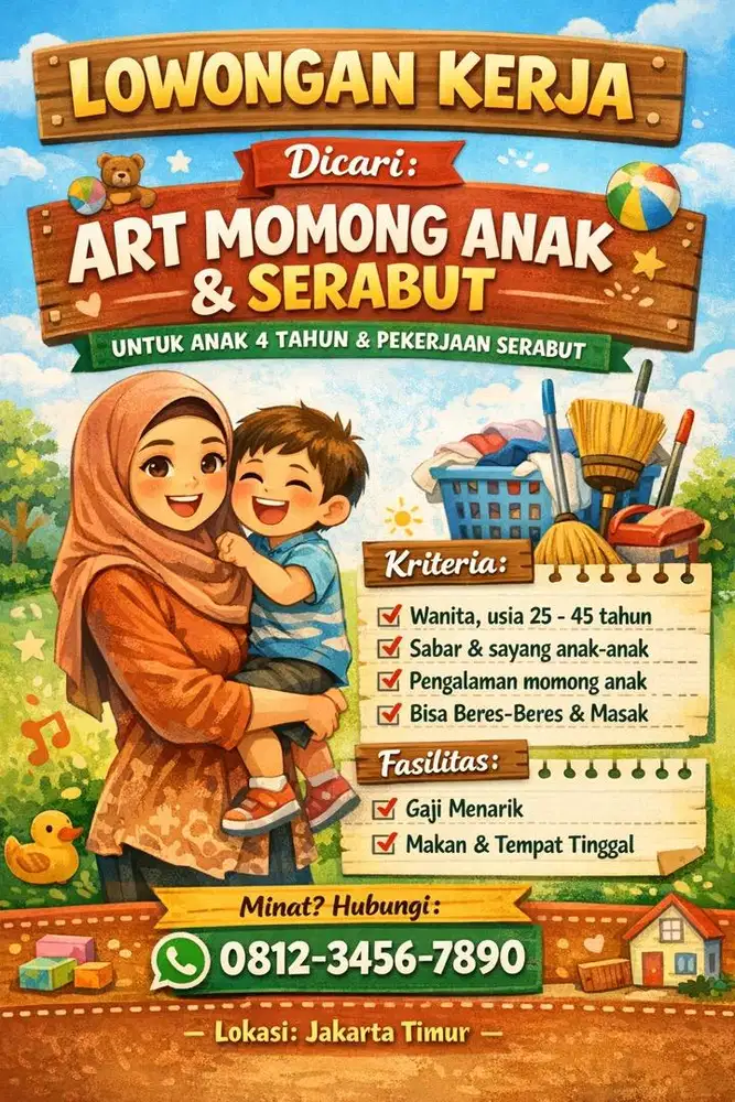 Dicari ART secepatnya