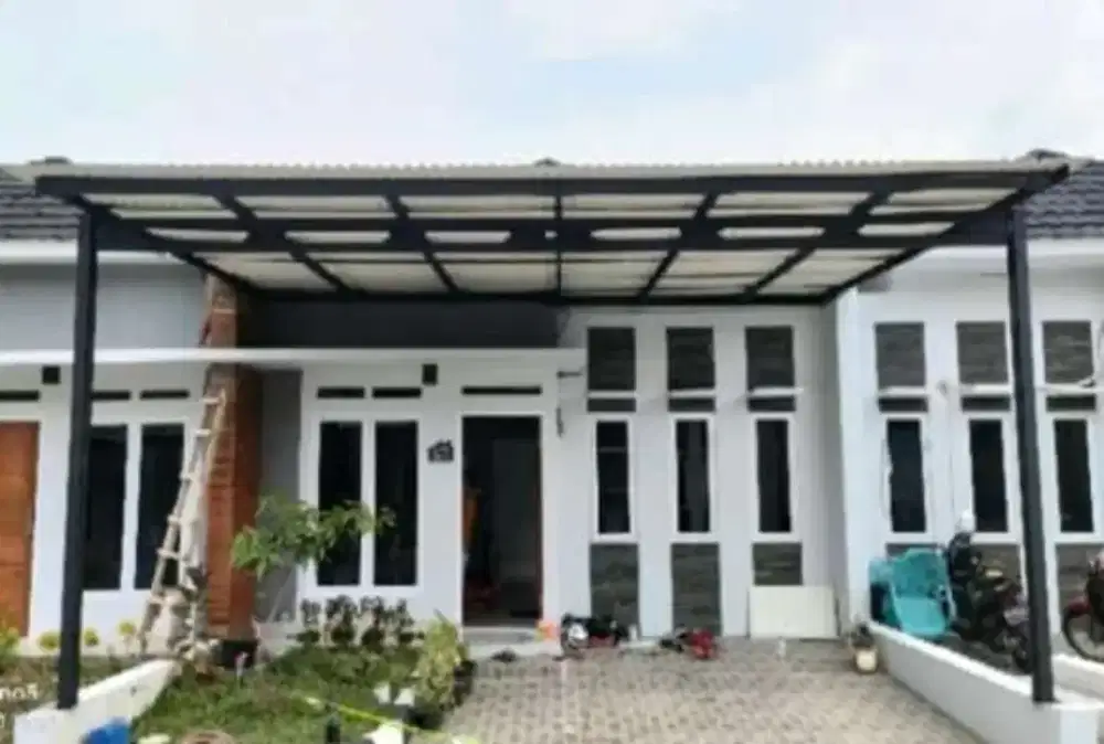 Pasang canopy alderon single dan atap bocor