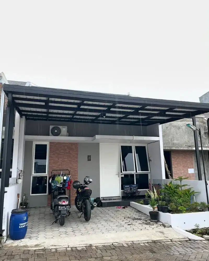 Pasang canopy alderon single dan atap bocor