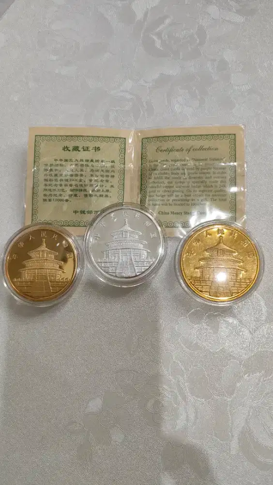 Koin Emas panda china koleksi