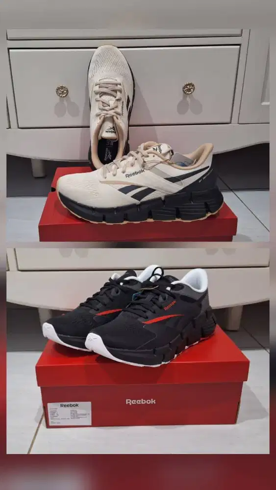 Sepatu REEBOK - REE Zig Dynamica 5 Original Beige / Black