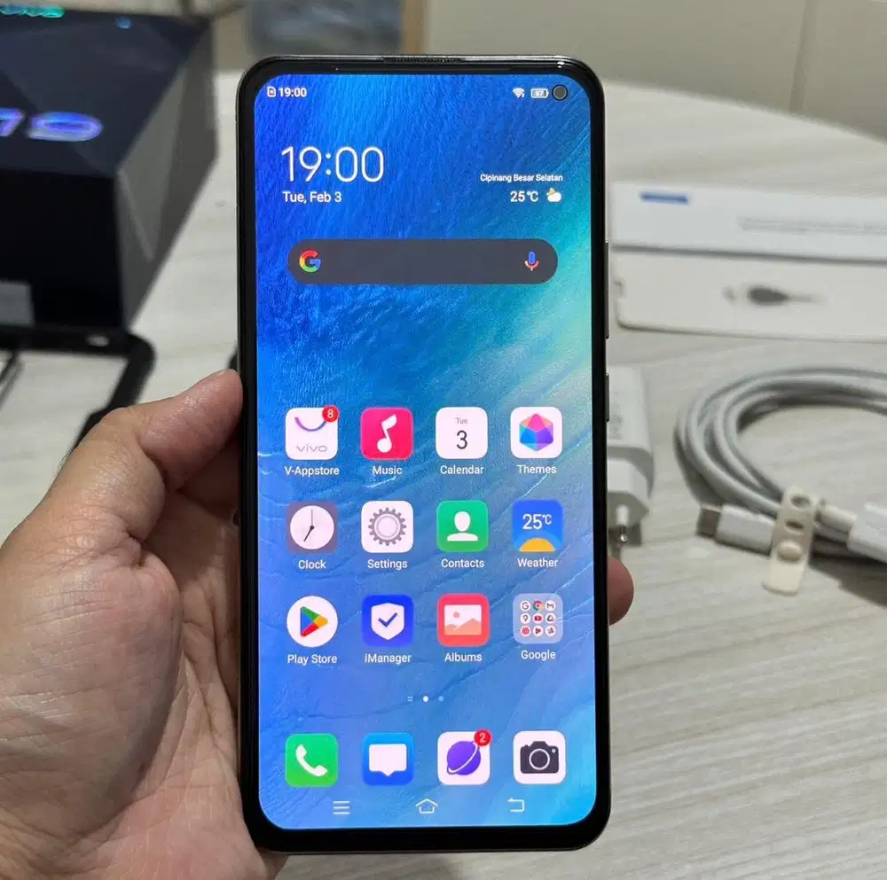 Vivo V19 8/128  full set mulus